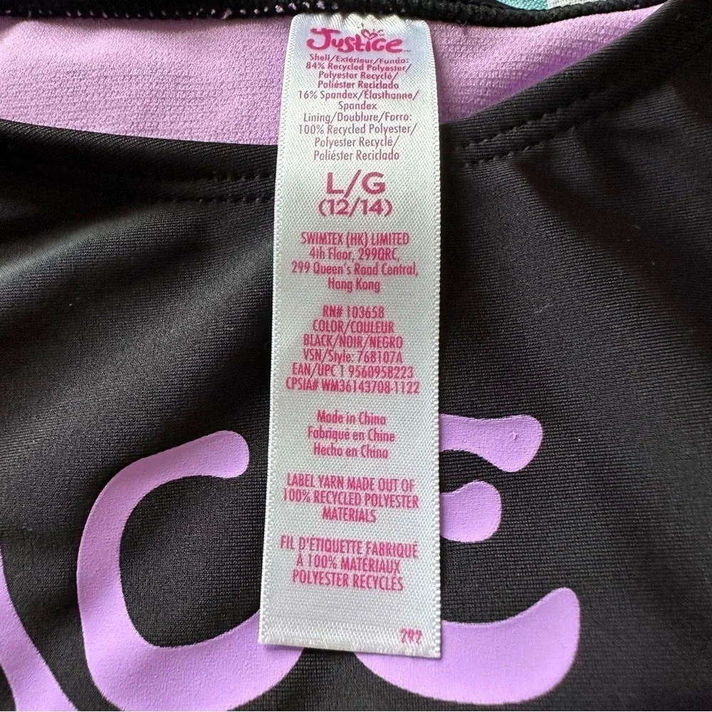 Justice Girls Rashguard swim set